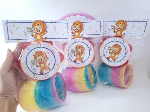 Kit Bloquinho de Carnaval Animais Pandeiro Pequeno e Mola