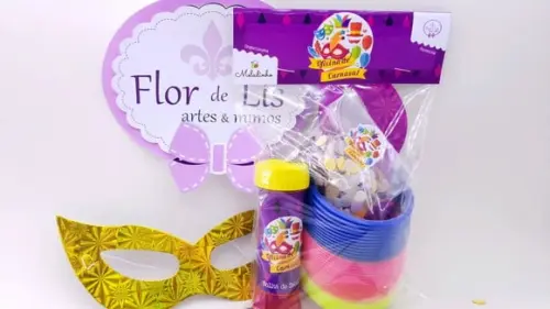 Kit Bloquinho de Carnaval com Máscara