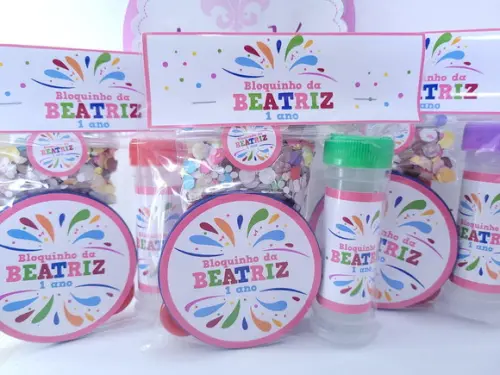 Kit Bloquinho de Carnaval Pandeiro Pequeno e Confetes