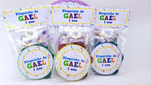 Kit Bloquinho de Carnaval Pandeiro Pequeno e Confetes