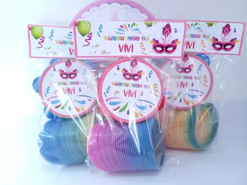Kit Bloquinho de Carnaval Pandeiro Pequeno e Mola Maluca