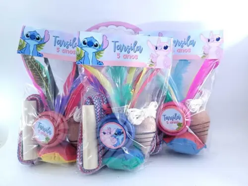 Kit Brinquedos Antigos Personalizado Stitch Lembrancinha