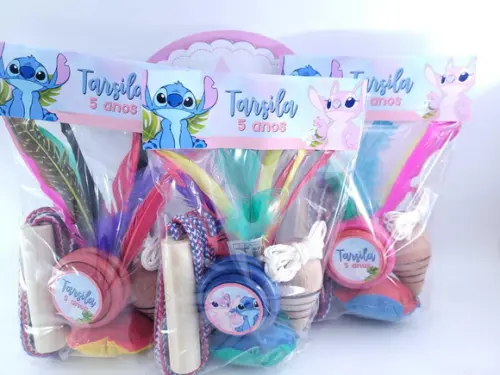 Kit Brinquedos Antigos Personalizado Stitch Lembrancinha