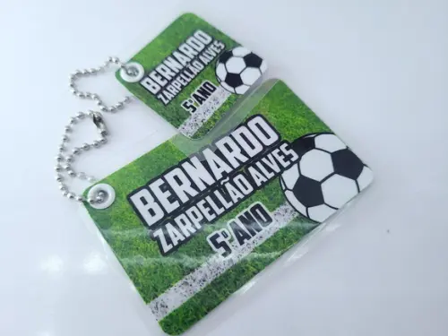 Kit Chaveiro Escolar Futebol para Mochila e Lancheira Menino