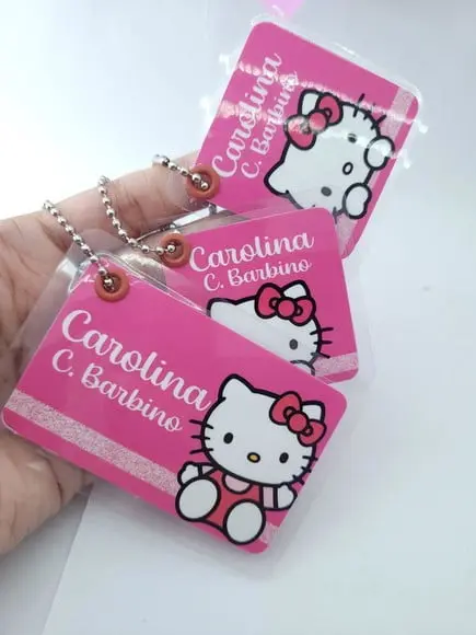Kit Chaveiro Escolar Menina para Mochila Lancheira e Estojo