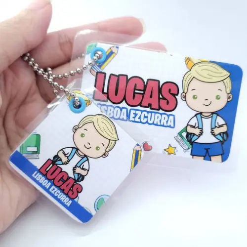 Kit Chaveiro Escolar Menino para Mochila e Lancheira