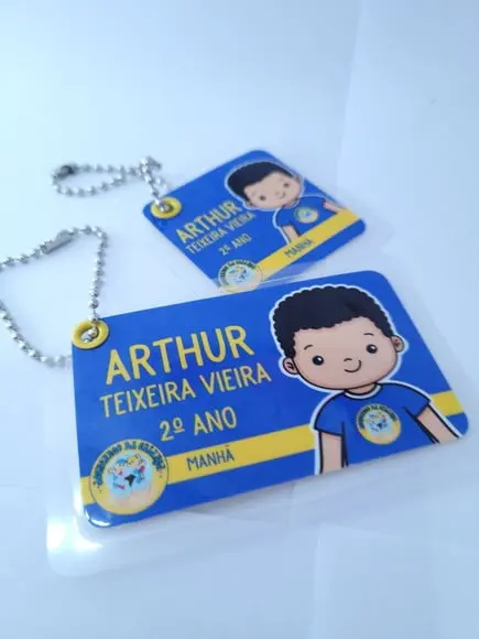 Kit Chaveiro Escolar Menino Uniforme para Mochila Lancheira