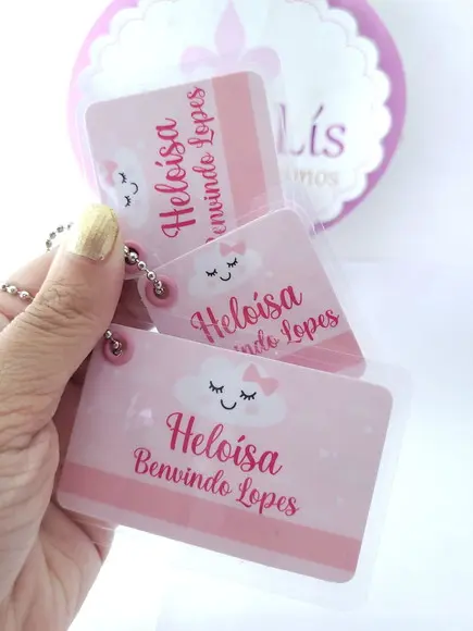 Kit Chaveiro Escolar Nuvem para Mochila Lancheira e Estojo