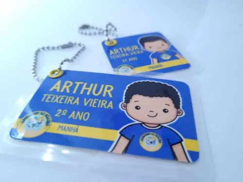 Kit Chaveiro Escolar Menino Uniforme para Mochila Lancheira