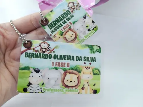 Kit Chaveiro Escolare Safari Tag para Mochila e Lancheira