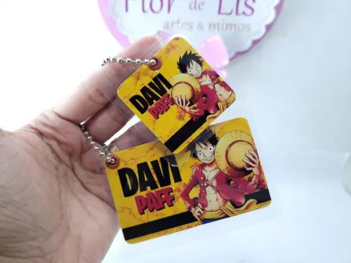 Kit Chaveiro One Piece para Mochila e Lancheira Menino
