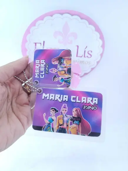 Kit Chaveiro para Mochila e Lancheira Guerreiras do Kpop