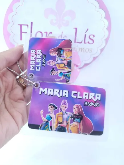 Kit Chaveiro para Mochila e Lancheira Guerreiras do Kpop