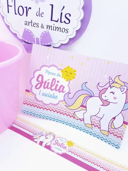 Kit Cinema Unicórnio com Balde