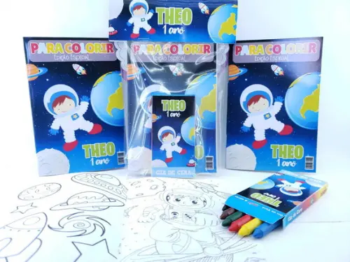 Kit de Colorir Astronauta Galáxia