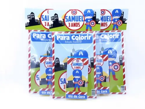 Kit de Colorir Capitão América