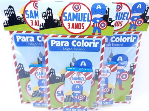 Kit de Colorir Capitão América