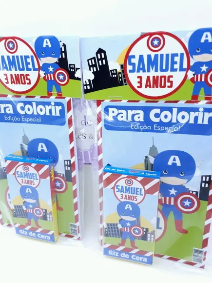 Kit de Colorir Capitão América