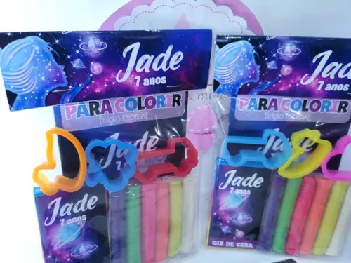 Kit de Colorir com Massinha Universo Menina Galáxia