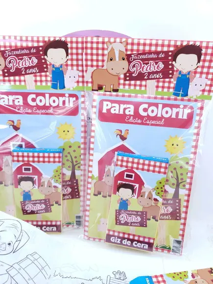 Kit de Colorir Fazendinha Menino