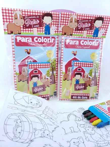 Kit de Colorir Fazendinha Menino