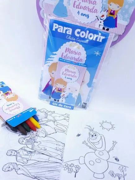 Kit de Colorir Frozen Gelo Cute