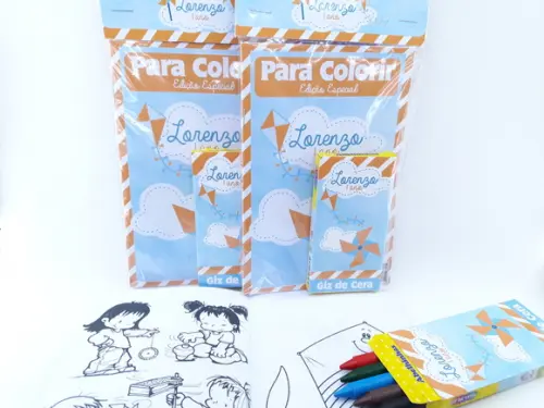 Kit de Colorir Pipas e Cataventos
