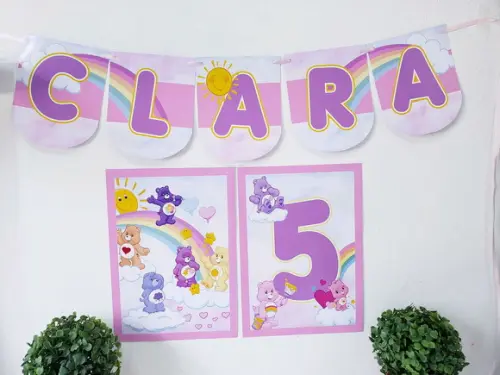 Kit de Parede Festa em Casa Ursinhos Carinhosos