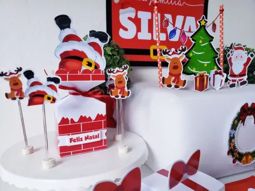 Kit Decoração de Natal Personalizada Festa em Casa