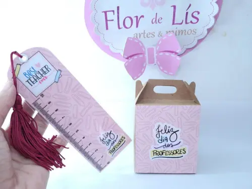 Kit Dia dos Professores Caixa e Marca Páginas Personalizado
