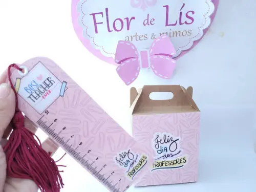 Kit Dia dos Professores Caixa e Marca Páginas Personalizado