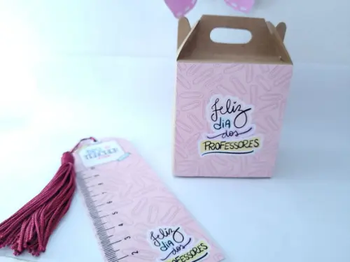 Kit Dia dos Professores Caixa e Marca Páginas Personalizado