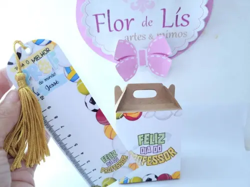 Kit Dia do Professor Educação Física Caixa e Marca Página