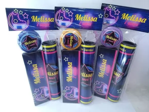Kit Diversão Balada Neon Lembrancinha Festa Vareta Dominó