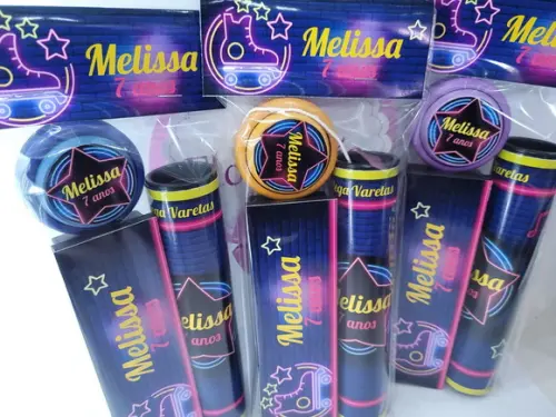 Kit Diversão Balada Neon Lembrancinha Festa Vareta Dominó