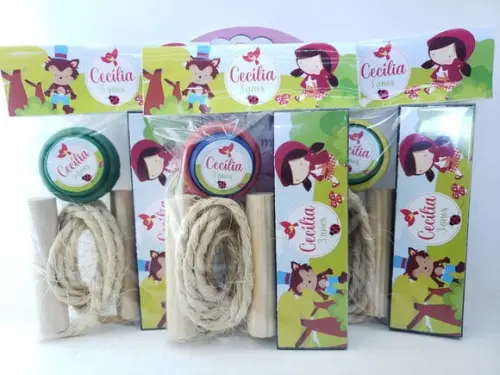 Kit Diversão Chapeuzinho Vermelho com Corda Lembrancinha