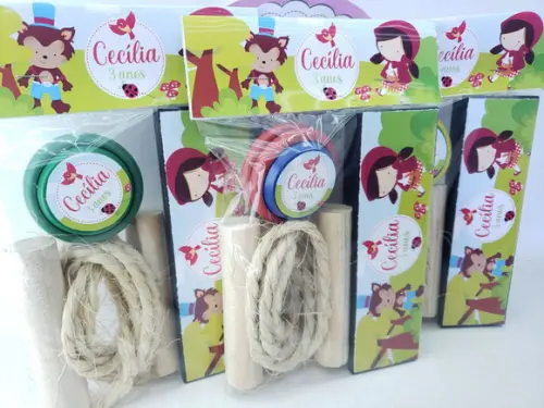 Kit Diversão Chapeuzinho Vermelho com Corda Lembrancinha