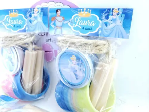 Kit Diversão Cinderela Lembrancinha com Geleca