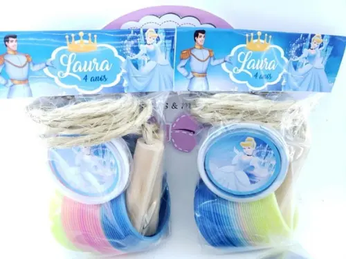 Kit Diversão Cinderela Lembrancinha com Geleca