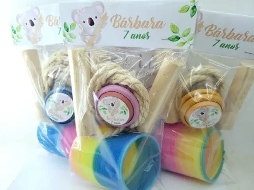 Kit Diversão Coala com Mola Ioiô e Corda