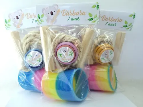 Kit Diversão Coala com Mola Ioiô e Corda