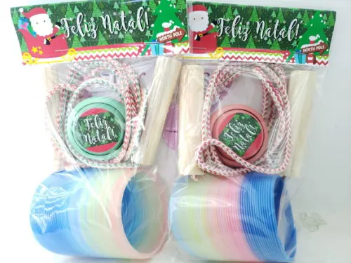 Kit Diversão de Natal Mola Ioiô e Corda