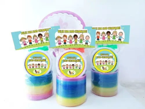 Kit Diversão Dia das Crianças com Mola Maluca e Geleca