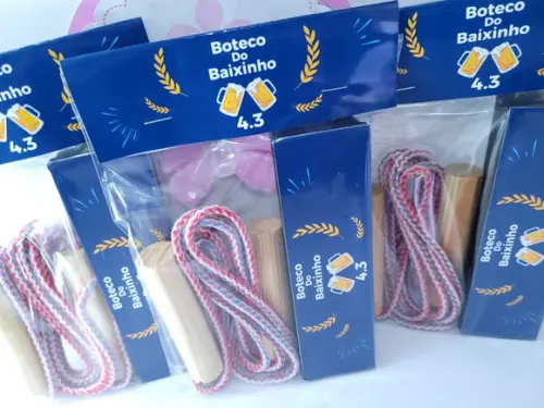 Kit Diversão Dominó e Corda Lembrancinha Festa Boteco