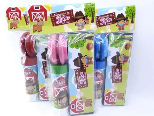 Kit Diversão Fazendinha Menina Lembrancinha