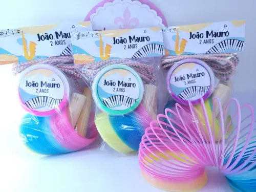 Kit Diversão Festa Música Lembrancinha com Geleca e Mola