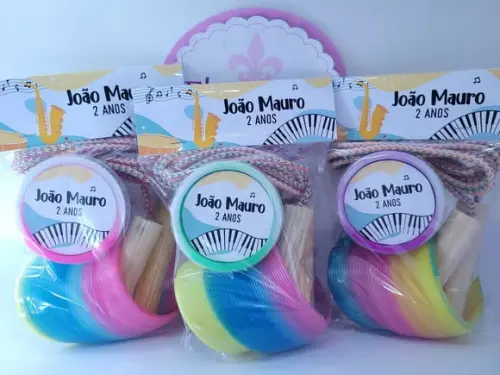 Kit Diversão Festa Música Lembrancinha com Geleca e Mola