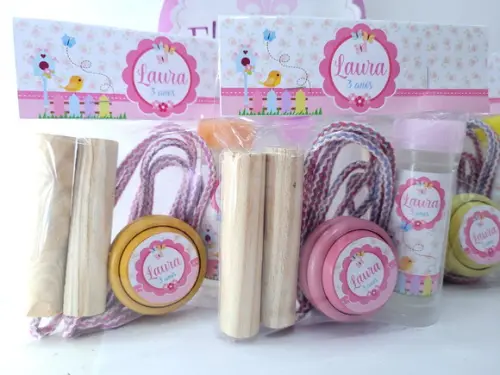 Kit Diversão Jardim Encantado Floral Corda Bolha e Ioiô