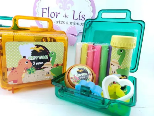 Kit Diversão na Maleta Dinossauro Baby Massinha