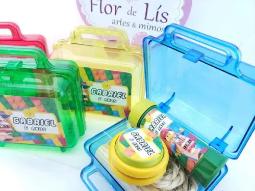 Kit Diversão na Maleta Lego Lembrancinha com Corda